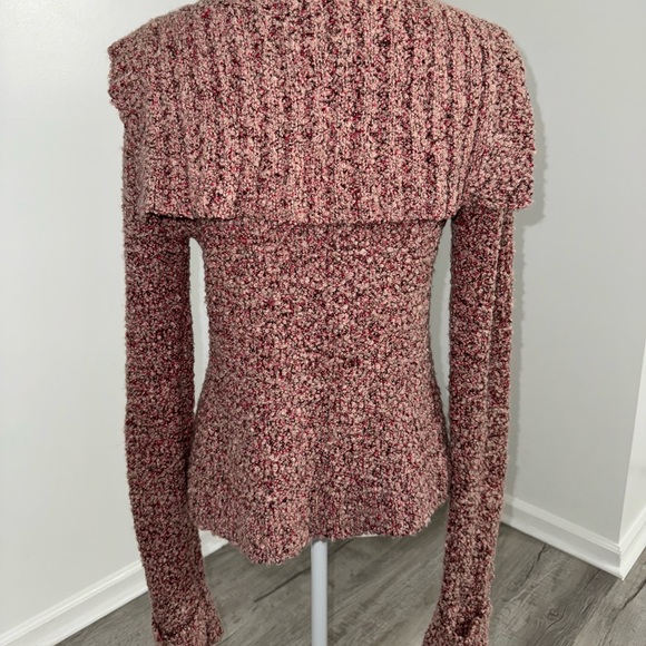 Vintage Favorite Sweater Boucle‎ Cardigan L Pink Ribbon Tie Soft Babydoll Y2K - Picture 3 of 4